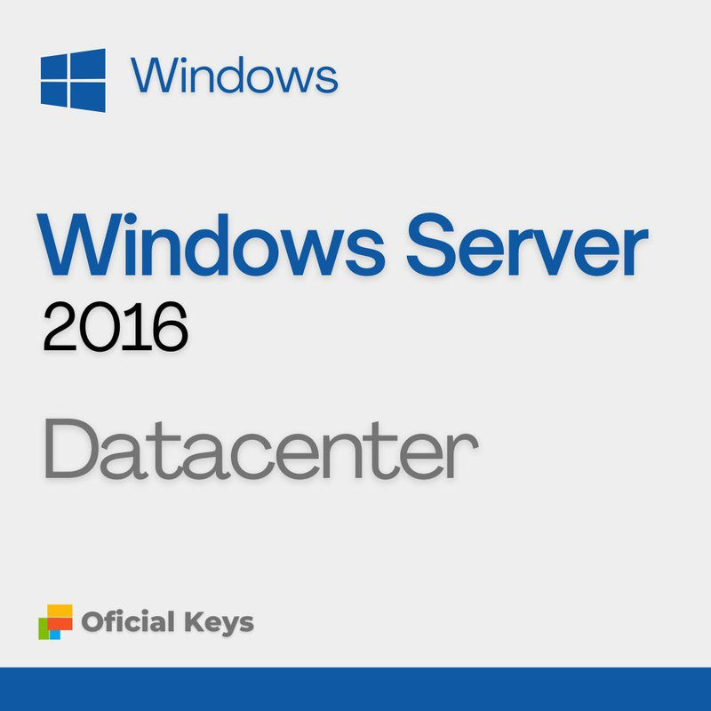 Windows Server 2016 Datacenter: Licença Original, Vitalícia, com Envio Imediato e Nota Fiscal Inclusa - Oficial Keys