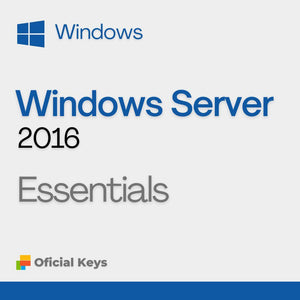 Windows Server 2016 Essentials:  Licença Original, Vitalícia, com Envio Imediato e Nota Fiscal Inclusa