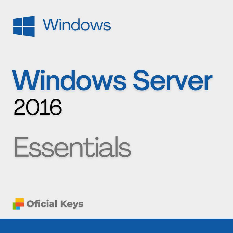 Windows Server 2016 Essentials: Licença Original, Vitalícia, com Envio Imediato e Nota Fiscal Inclusa - Oficial Keys