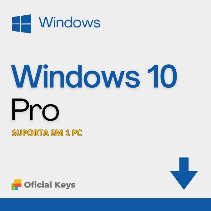 Windows 10 Pro:  Licença Original, Vitalícia, com Envio Imediato e Nota Fiscal Inclusa